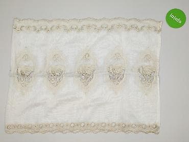 Artykuły papiernicze: Firanka haftowana, panelowa – kremowa - Materiał: delikatna — 2