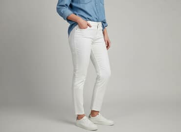 biale szerokie jeansy: Only Jeans, Jeansy damskie, rozmiar XL — 7