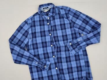 koszulka z traktorem: Shirt 14 years, condition - Perfect, pattern - Cell, color - Blue — 1