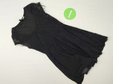 czarna sukienka z rozszerzanymi rękawami: Divided, Women`s dress, size S — 3