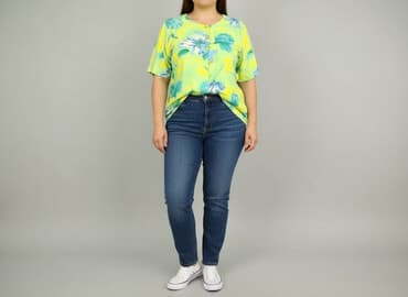 żółte bluzki z krótkim rękawem: Gerard Pasquier, Bluzka damska, rozmiar 2XL — 7