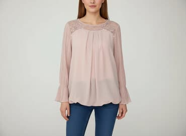 plisowane bluzki: Bluzka damska, rozmiar L — 6