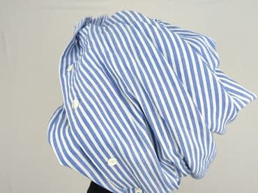 niebieska koszula w białe paski damska: Сорочка жіноча, розмір M — 5