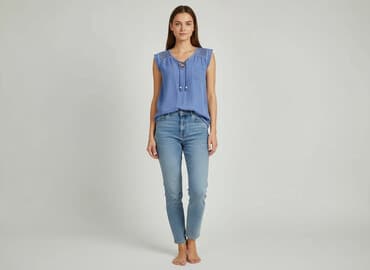 bluzki z odcieciem pod biustem: Bluzka damska, rozmiar S — 5