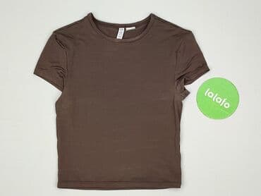 brązowy t shirt damski hm: H&M Divided, T-shirt damski, rozmiar XS — 2