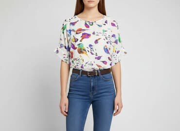 koszulka z kolibrem: Bluzka damska, rozmiar S — 6