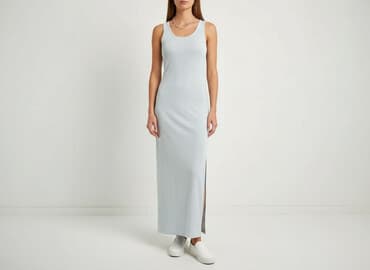 sukienka biała z długim rękawem: Sukienka damska, rozmiar S — 5