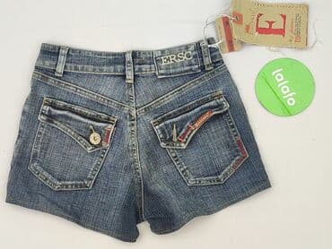 skórzane spodenki stylizacje: Denim, Szorty damskie, rozmiar S — 3