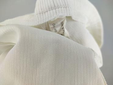 spodnie identic: Damskie spodnie 3/4, białe, ryflowana tkanina - Fason: proste nogawki — 6