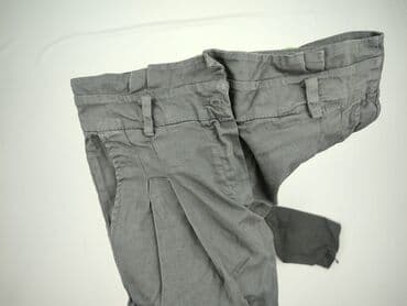 szare szerokie jeansy: Spodnie materiałowe damskie, rozmiar M — 4