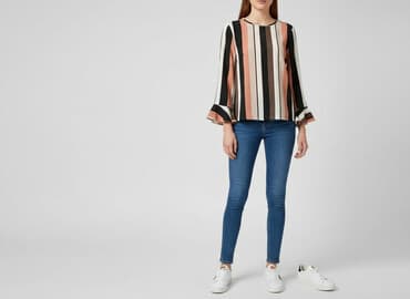 shein bluzki w paski: Shein, Women's blouse, size L — 1