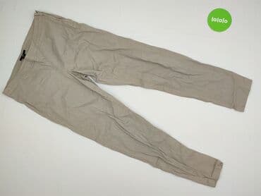 spodnie woskowane beż: H&M, Spodnie materiałowe damskie, rozmiar L — 2