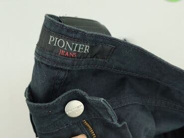 czarne spodnie jeansy: Spodnie materiałowe damskie, rozmiar S — 4