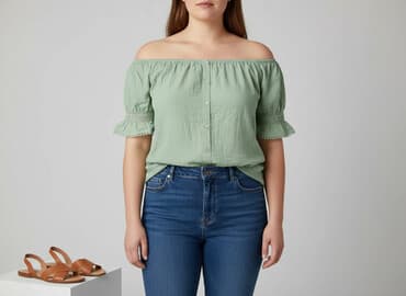 szmaragdowa bluzki damskie: Moodo, Bluzka damska, rozmiar XL — 6