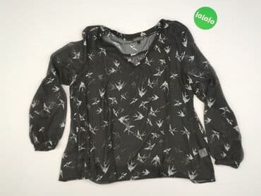 czarne obcisła bluzki z długim rękawem: KappAhl, Bluzka damska, rozmiar 2XL — 2