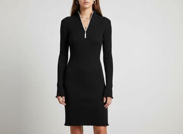 zara sukienka z prążkowanej dzianiny: NA-KD, Sukienka damska, rozmiar XS — 1