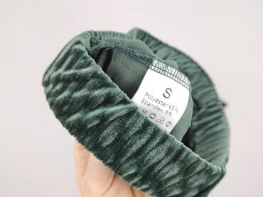 welurowe krótkie spodenki: Velour, Spodnie materiałowe damskie, rozmiar S — 4