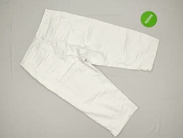 biale szerokie jeansy: Spodnie 3/4 damskie, rozmiar XL — 3