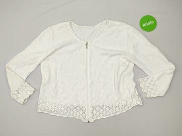 ażurowy sweter na szydełku: Narzutka damska, rozmiar One size — 2