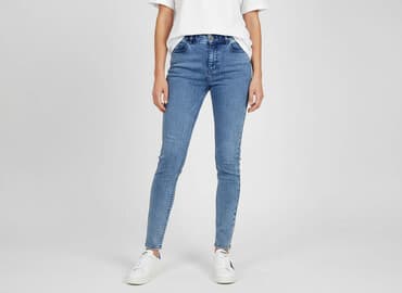 legginsy w prążki hm: H&M, Jeansy damskie, rozmiar XS — 7
