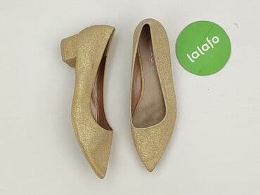 srebrne buty na obcasie ccc: Półbuty damskie, rozmiar 38 — 2