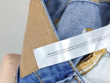 czarne szerokie jeansy: Terranova, Jeansy damskie, rozmiar M — 5