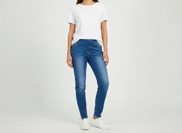 jeansy damskie z kokardkami: Jeansy damskie, rozmiar M — 6