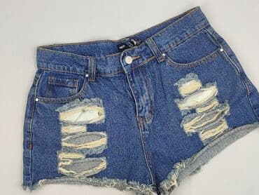 spodenki jeansowe z wysokim stanem pull and bear: PrettyLittleThing, Szorty damskie, rozmiar M — 1