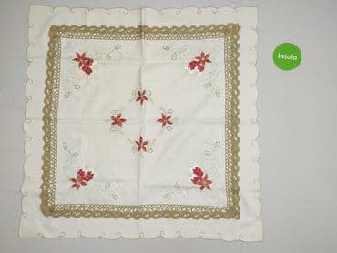 pościel primark: Obrus 79 x 79, kolor - Biały, stan - Bardzo dobry — 2