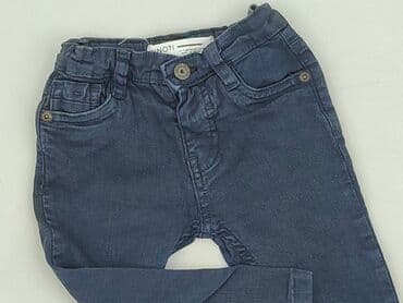 biale rajstopy niemowlece: Denim pants, Minoti, 12-18 months, condition - Perfect — 1