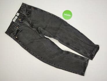 bordowe woskowane spodnie: Bershka, Jeansy dla mężczyzn, XL — 2