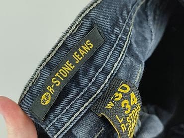 czarne cargo pull and bear: Jeansy dla mężczyzn, rozmiar M — 4