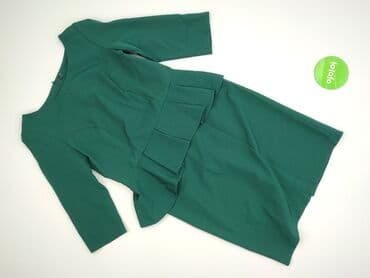 sukienka maxi butelkowa zieleń długi rękaw: Sukienka damska, rozmiar S — 3