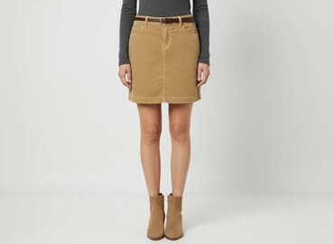 sztruksowa spódnice midi: Spódnica damska, rozmiar L — 1