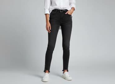 jeansy woskowane damskie: Queen Hearts, Jeans for women, size XS — 1