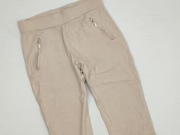 spodnie z wysokim stanem dla niskich: Spodnie 3/4 damskie, M — 1