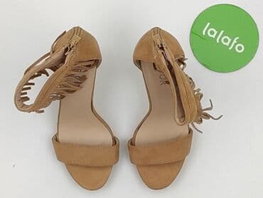 czarne sandały na obcasie allegro: Sandały damskie, 36 — 2