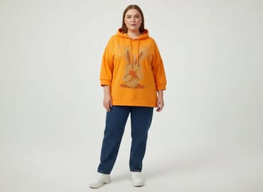 bluzka z krotkim rekawem z kapturem: Bluza z kapturem damska, rozmiar 5XL — 1