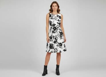 sukienki za kolano elegancka: Sukienka damska, rozmiar S — 1