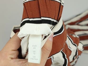 spodnie z lampasami h m: H&M, Material trousers for women, size L — 5