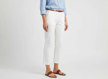 massimo dutti biale spodnie: Spodnie 3/4 damskie, rozmiar M — 8