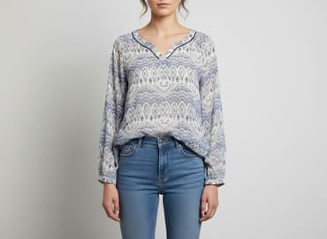 sweter piórkowy na drutach: Yessica, Bluzka damska, rozmiar S — 7