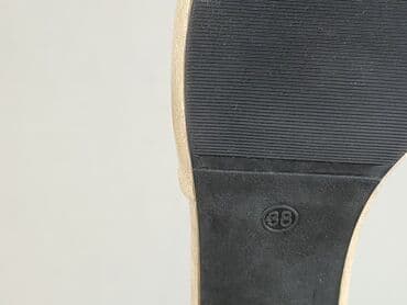 ccc srebrne sandały na obcasie: Sandały damskie, rozmiar 38 — 6