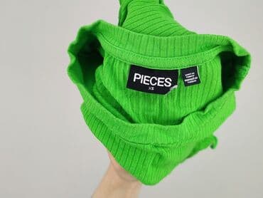 koszulka z prazkowanej dzianiny: Pieces, T-shirt damski, rozmiar XS — 4