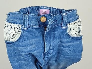moda lat 90 sukienki: Spodnie jeansowe, F&F, 7 lat, 122, stan - Bardzo dobry — 6