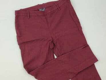 bordowe spodnie woskowane: Yessica, Spodnie materiałowe damskie, XL — 1