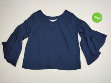 granatowe eleganckie bluzki: Bluzka damska, rozmiar L — 3