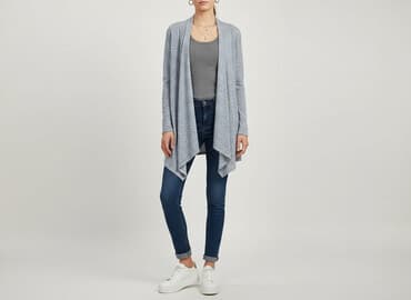 długi sweter i sukienka: Kardigan damski, rozmiar S — 1