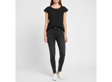 shein czarne bluzki: Shein, Bluzka damska, rozmiar M — 9