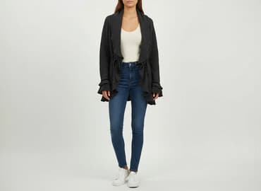 buty na koturnie z futerkiem: Saint Tropez, Kardigan damski, rozmiar M — 7